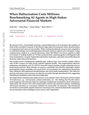 PDF Document Cover - CAIA Benchmark: Evaluating AI Agents in Adversarial Financial Markets